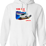 106 1.3 Rallye... Petit Lion Hoodie - Retro Graphic Pullover Hoodie for Men & Women - White