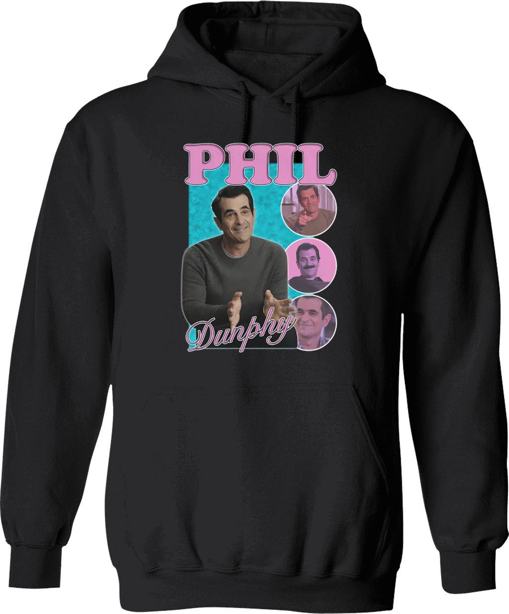 10mb Vintage Phil Dunphy Homage Bootleg Phil Dunphy - Hoodie Phil Dunphy Modern Family - Black