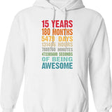 15 Years 180 Months Being Awesome 15th Birthday Teen Gifts - White