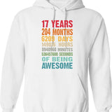 17 Years 204 Months Being Awesome 17th Birthday Teen Gifts - White