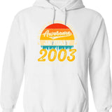 18th Birthday 18 Years Born In 2003 January Hoodie - White