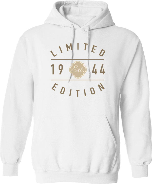1944 Limited Edition 80th Birthday Hoodie - Funny Birthday Gift Pullover - White