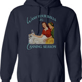 1950 Vintage Wash Your Balls Its Canning Season Hoodie - Navy