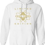 1955 Limited Edition 70th Birthday Hoodie - Funny Birthday Gift Pullover - White
