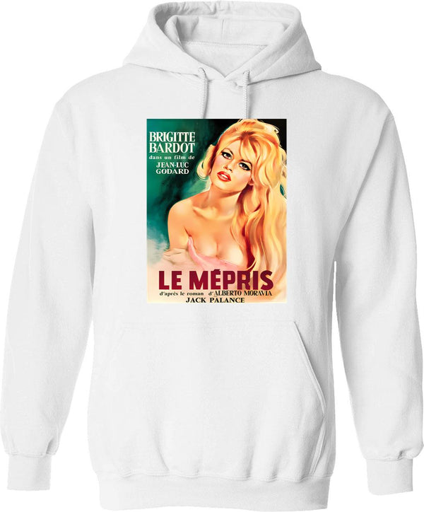 1963 Le Mepris Contempt Vintage Drama Movie Hoodie - White