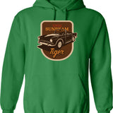 1966 Sunbeam Tiger Classic Hoodie - Retro Graphic Pullover Hoodie for Men & Women - Green