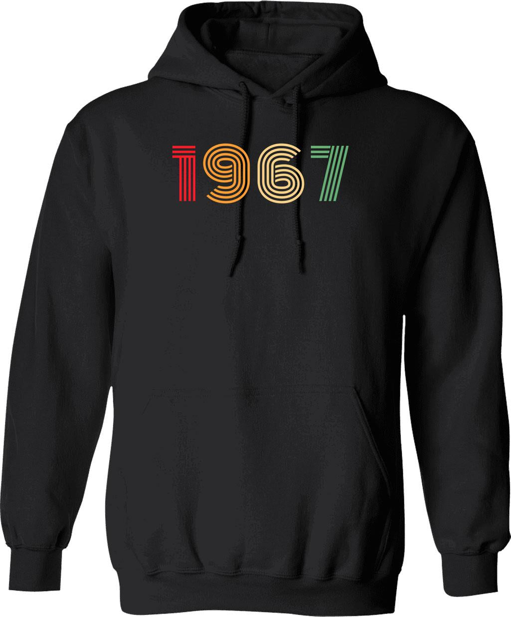 1967 Birthday Funny Hoodie - Funny Birthday Gift Pullover - Black