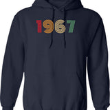 1967 Birthday Funny Hoodie - Funny Birthday Gift Pullover - Navy
