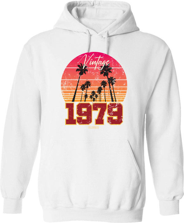 1979 Vintage Hoodie - Retro Graphic Cosy Pullover - White