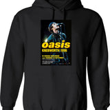 1996 Knebworth In Cinemas Worldwide Hoodie - Retro Graphic Pullover Hoodie for Men & Women - Black