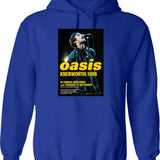 1996 Knebworth In Cinemas Worldwide Hoodie - Retro Graphic Pullover Hoodie for Men & Women - Blue