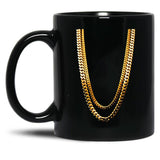 2 Chains Black Coffee Mug, Gift Coffee Mug