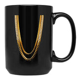 2 Chains Black Coffee Mug, Gift Coffee Mug
