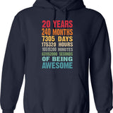 20 Years 240 Months Being Awesome 20th Birthday Teen Gifts - Navy