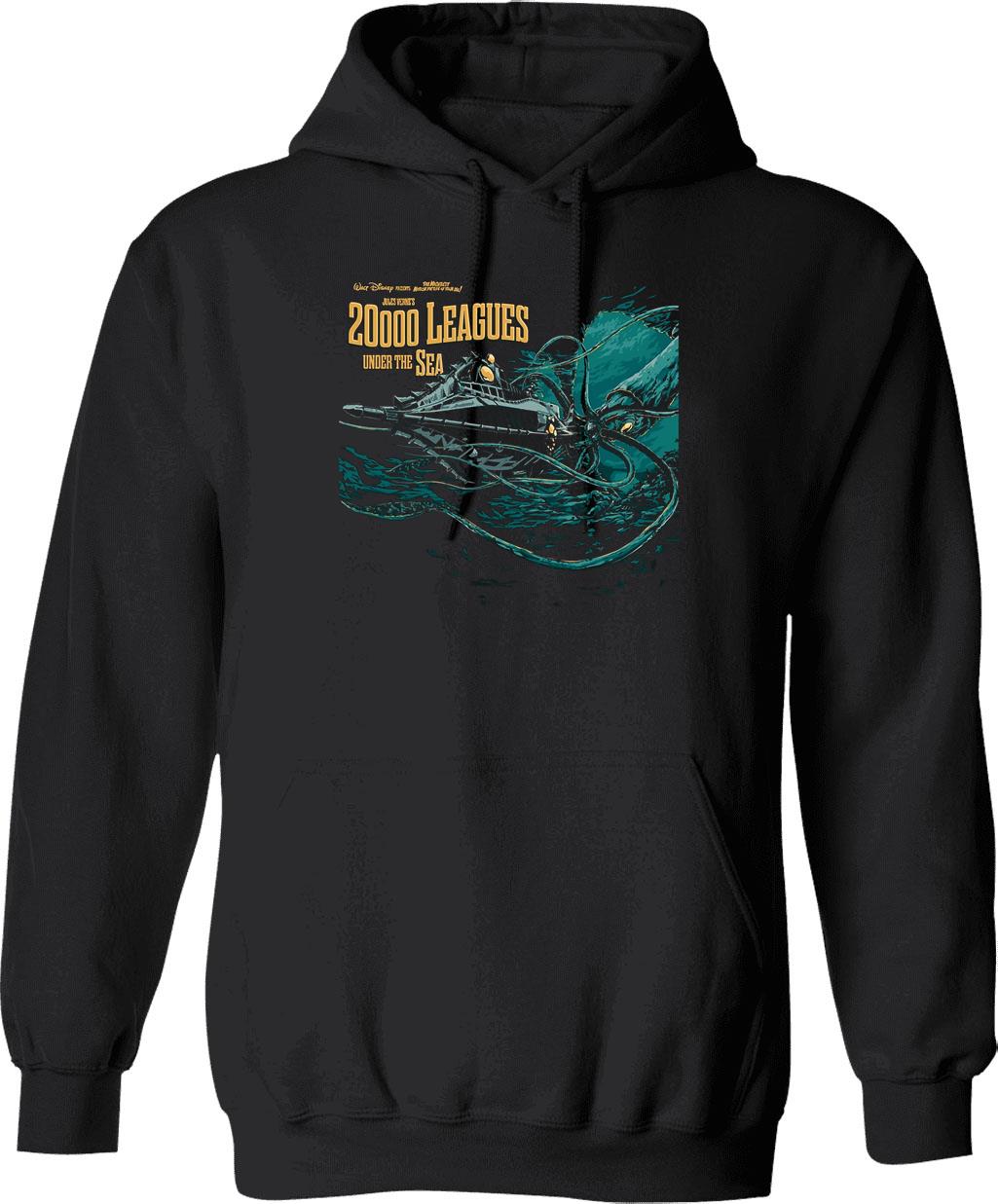 20000 Leagues Under Sea Jv Graphic Pullover Hoodie - Black