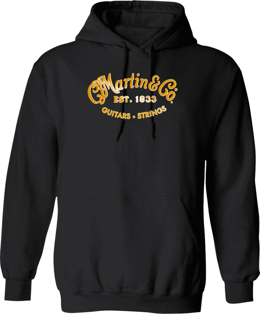2021 Martin Guitars Essential Hoodie - Retro Graphic Pullover Hoodie for Men & Women - Black