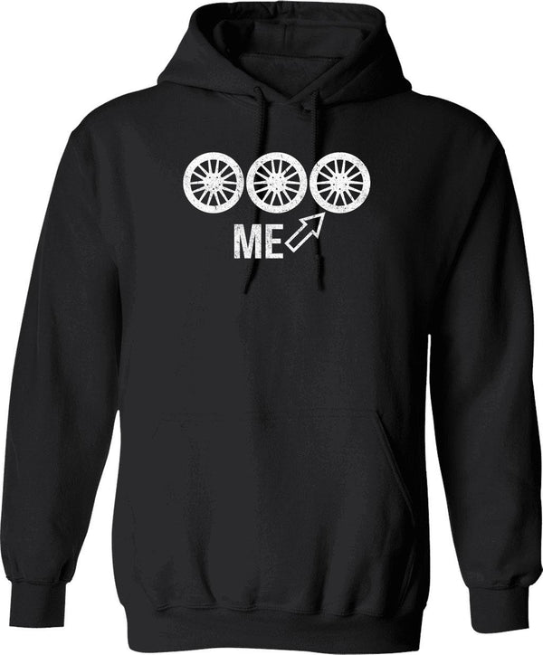 3rd Wheel Graphics. Funny Graphic Hoodie - Sarcastic Humor Graphic Hoodie - Black