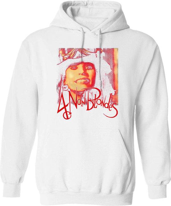 4 Non Blondes Grunge Vintage Hoodie - Retro Graphic Cosy Pullover - White