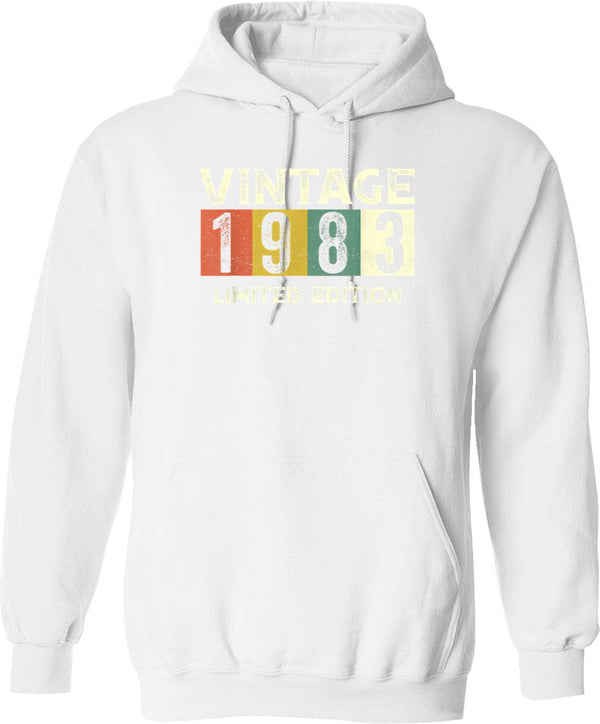 40 Year Old Vintage 1983 Classic Car 40th Birthday Gifts Hoodie - White