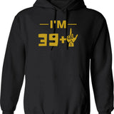 40th Birthday Hoodie - Funny Birthday Gift Pullover - Black