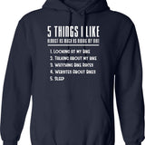 5 Things I Like Almost As Much As Bikes Cycling Hoodie - Navy