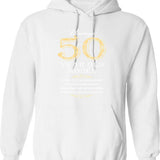 50th Birthday Gift - Fun Cheeky Birthday Ideas Hoodie - White