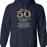 50th Birthday Gift - Fun Cheeky Birthday Ideas Hoodie - Navy
