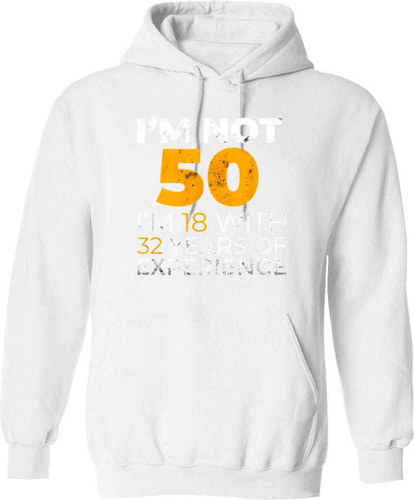 50th Funny Man Woman 50 Years Party Hoodie - White