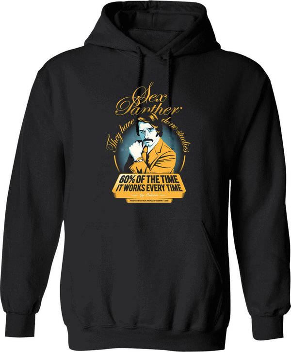 60 Of The Time Hoodie - Retro Graphic Pullover Hoodie for Men & Women - Black