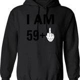 60th Birthday Funny Sarcastic Rude Offended Saying Gift For Grandpa Grandma Hoodie - Black