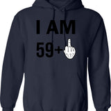 60th Birthday Funny Sarcastic Rude Offended Saying Gift For Grandpa Grandma Hoodie - Navy