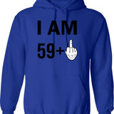 60th Birthday Funny Sarcastic Rude Offended Saying Gift For Grandpa Grandma Hoodie - Blue