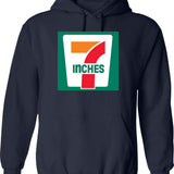 7 Inches Funny 7 11 Parody Graphic Pullover Hoodie - Navy