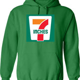 7 Inches Funny 7 11 Parody Graphic Pullover Hoodie - Green