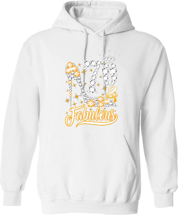 70 Fabulous 70 Years Old 70th Birthday Diamond Crown Shoes Hoodie - White