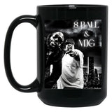 8 Ball Mjg Design Black Coffee Mug, Gift Coffee Mug - Black
