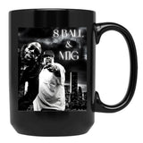 8 Ball Mjg Design Black Coffee Mug, Gift Coffee Mug