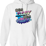80s Baby 90s Made Me Funny Retro Design Hoodie - White