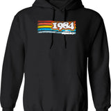 84 Buster Hoodie - Retro Graphic Pullover Hoodie for Men & Women - Black