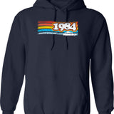 84 Buster Hoodie - Retro Graphic Pullover Hoodie for Men & Women - Navy