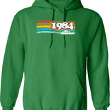 84 Buster Hoodie - Retro Graphic Pullover Hoodie for Men & Women - Green