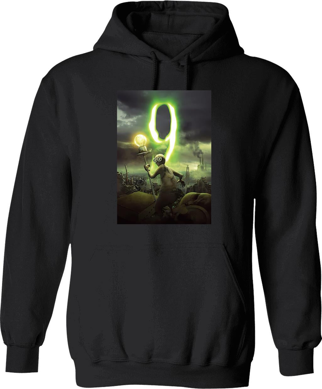 9 Poster Hoodie - Retro Graphic Pullover Hoodie for Men & Women - Black