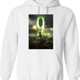 9 Poster Hoodie - Retro Graphic Pullover Hoodie for Men & Women - White