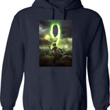 9 Poster Hoodie - Retro Graphic Pullover Hoodie for Men & Women - Navy