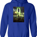 9 Poster Hoodie - Retro Graphic Pullover Hoodie for Men & Women - Blue