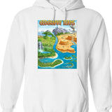 90's Geography Terms Map Meme Hoodie - Retro Graphic Pullover Hoodie for Men & Women - White