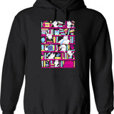 90s Library Hoodie - Retro Graphic Pullover Hoodie for Men & Women - Black