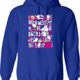 90s Library Hoodie - Retro Graphic Pullover Hoodie for Men & Women - Blue