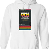 90s Memories Vhs Hoodie - Retro Graphic Pullover Hoodie for Men & Women - White