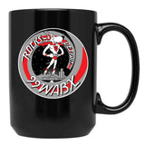 99 Wabx Rocks Detroit Retro Radio Station Design Black Coffee Mug, Gift Coffee Mug